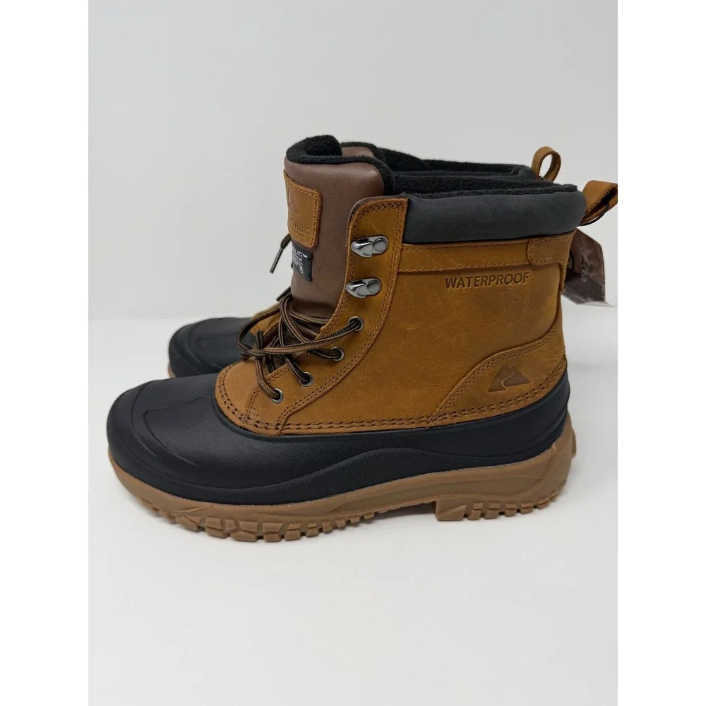 Ozark Trail Snow Boots 10 Brown Waterproof Insulated Leather‎ NWT Classic Men's